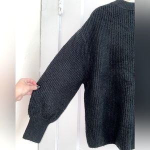 ASOS Black Bishop Sleeve Sweater